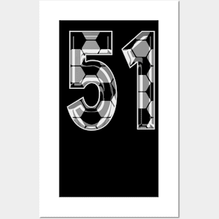 Soccer Number 51 Soccer Jersey #51 Soccer Mom Player Fan Posters and Art